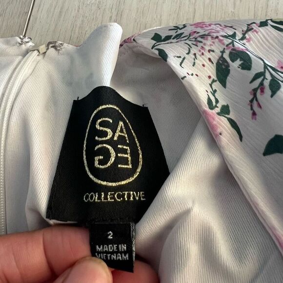 Sage Collective Flowy Ls Floral Print A Line Dres size 2 - Picture 5 of 7